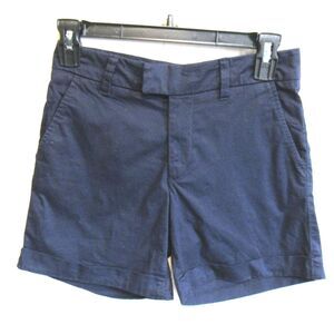 LOGG Womens Sz 2 Flat Front Chino Shorts Casual Walking Blue